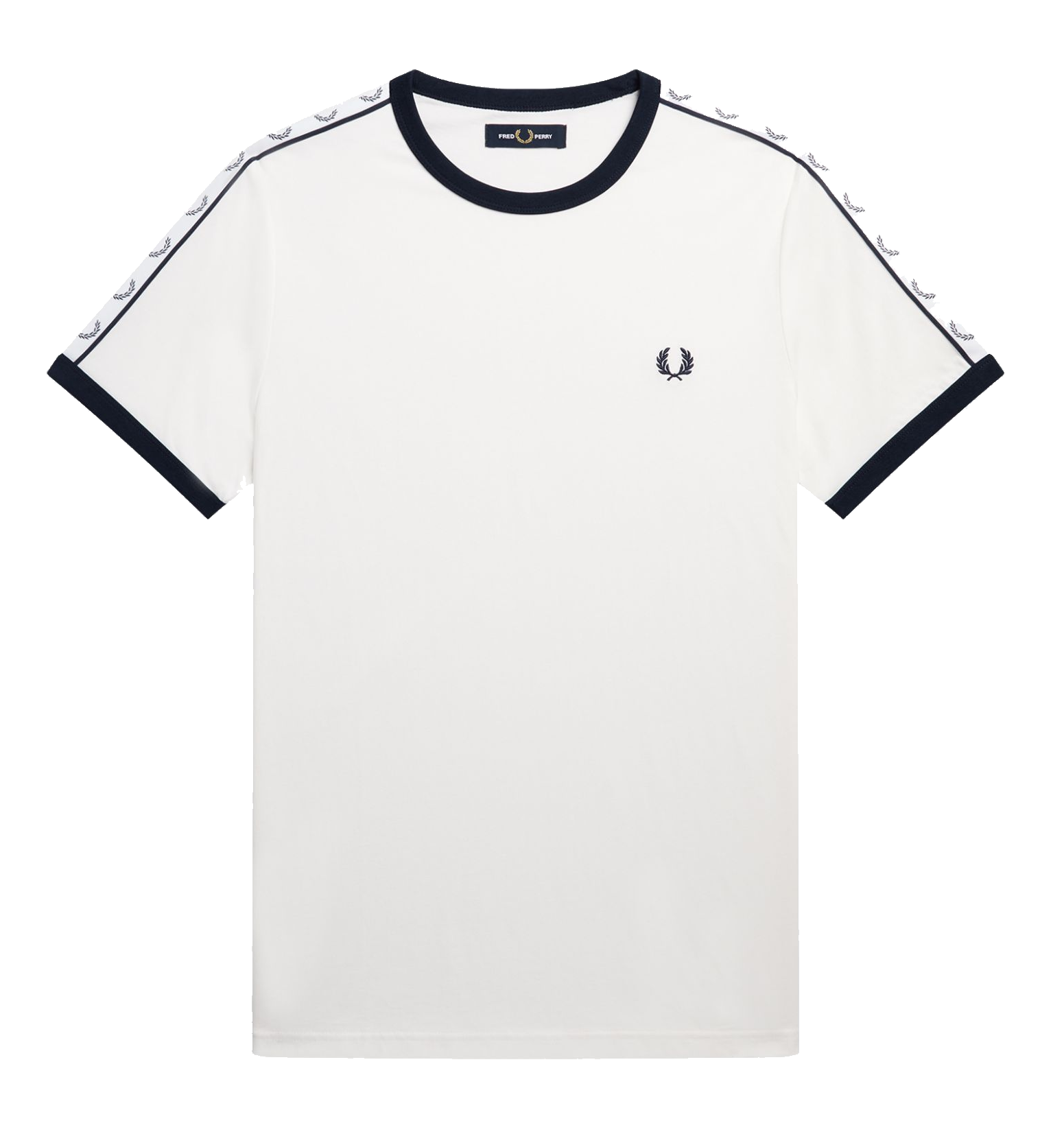 Fred Perry Authentic Taped Ringer Tee White