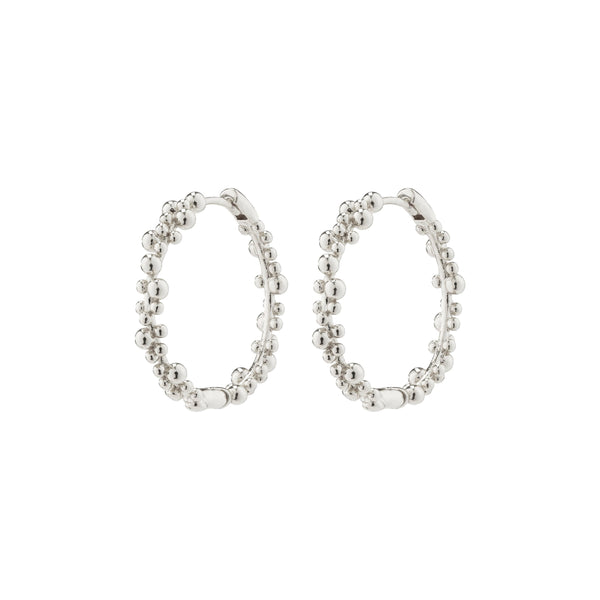 Solidarity Bubbles Hoop Earrings - Silver