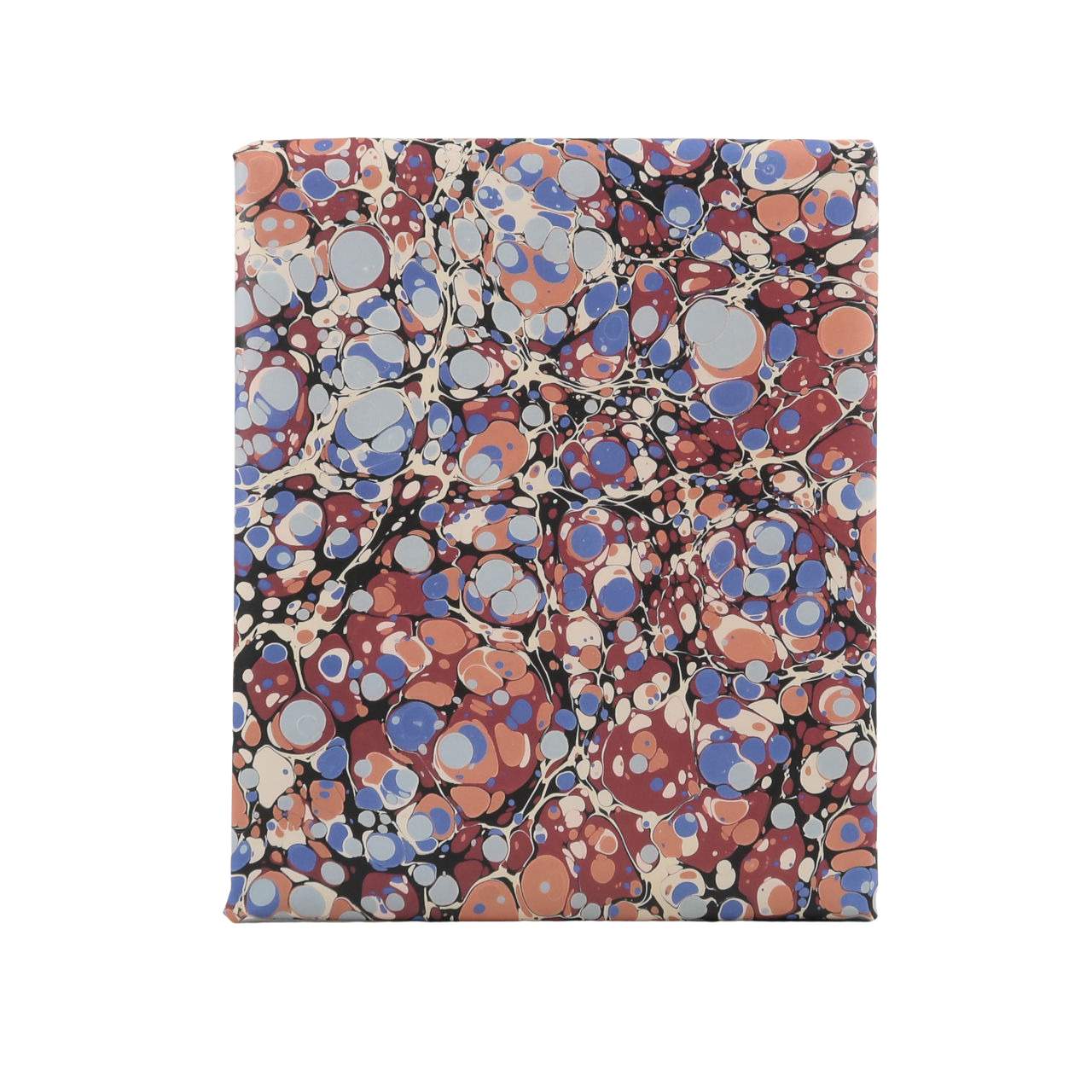 Jemma Lewis 10 Sheets of Marbled Paper - Red & Blue Turkish Spot