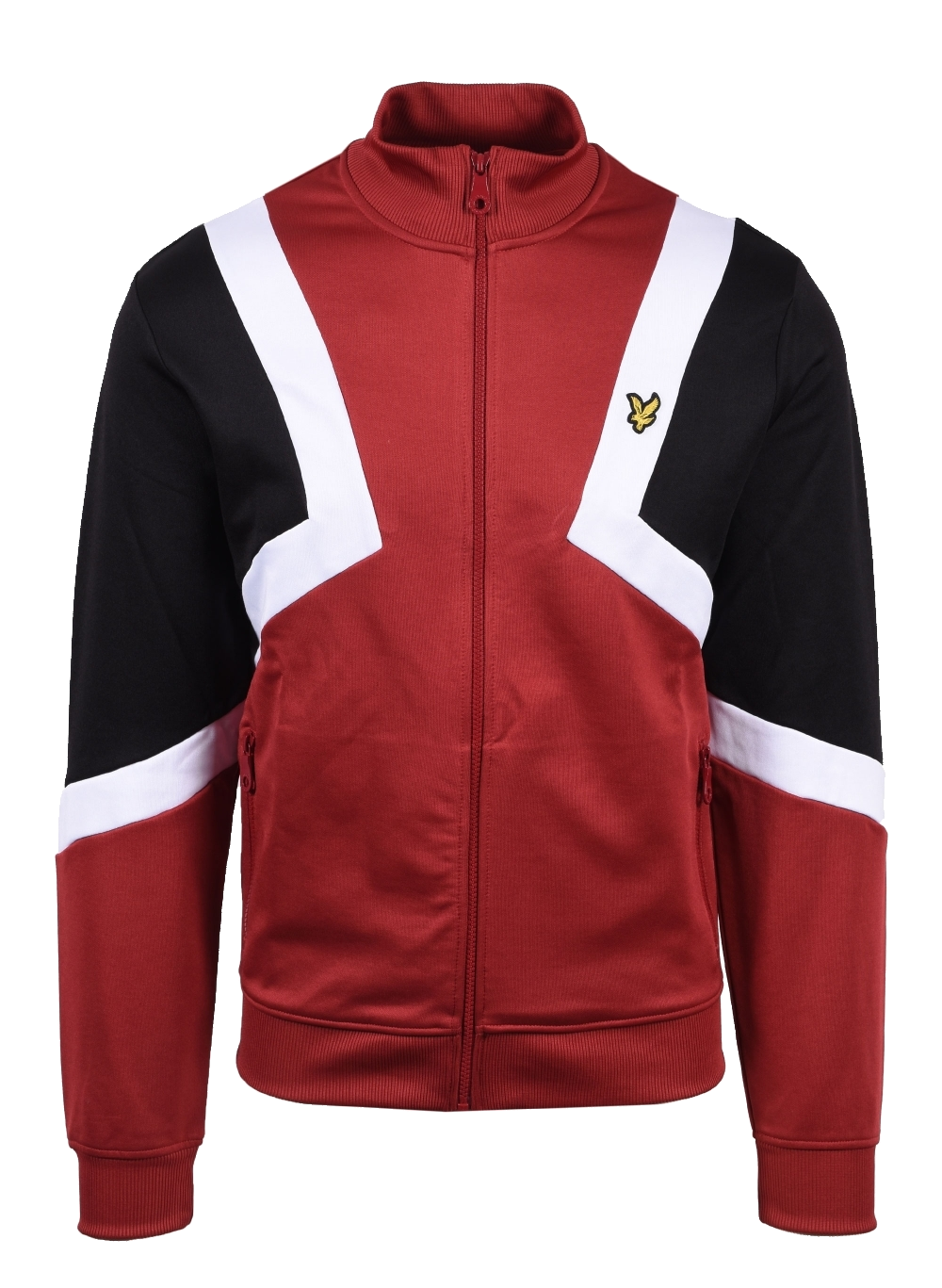 Lyle and Scott Striped Track Top Tunnel Red