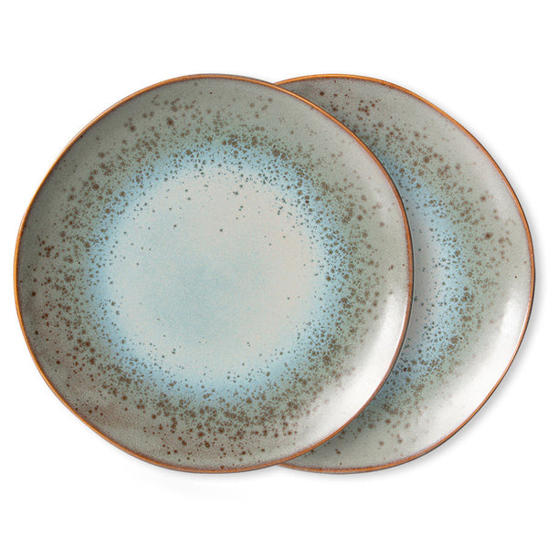 70s Ceramics: Dinner Plates Mineral (set Of 2)