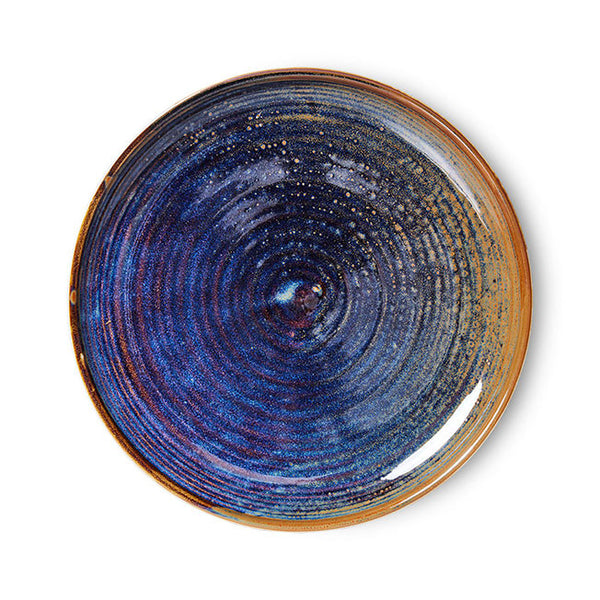 HK Living Chef Ceramics: Side Plate Rustic Blue