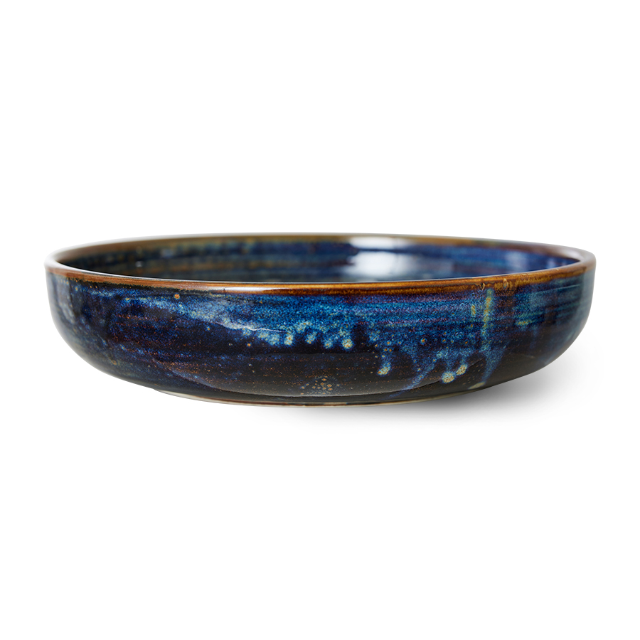 Home Chef Deep Plate Large - Rustic Blue