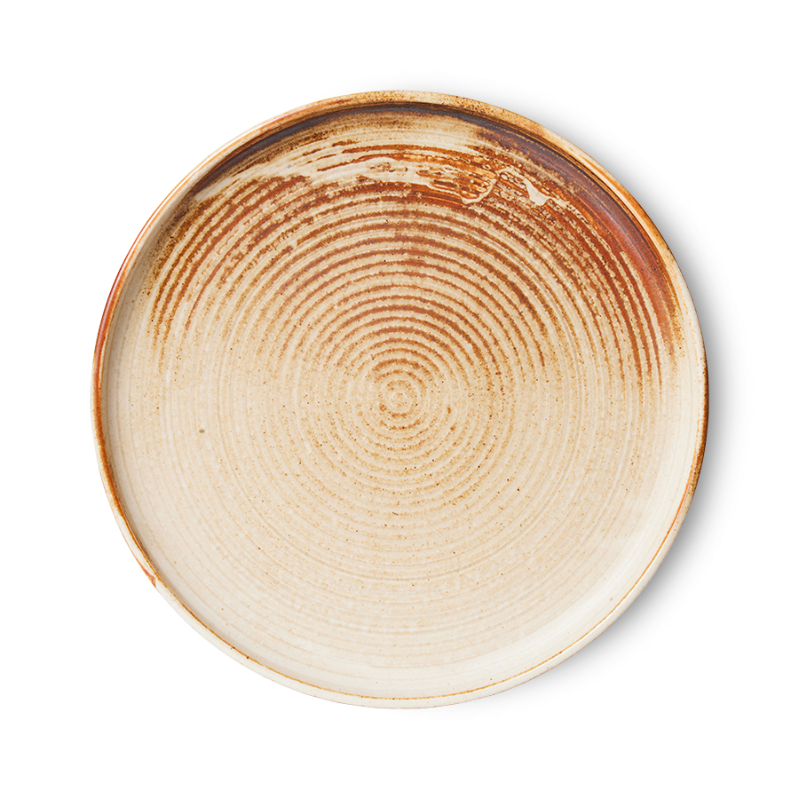 Home Chef Side Plate - Rustic Cream & Brown