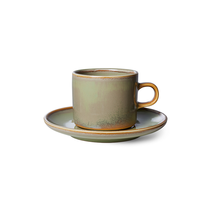 Home Chef Cup & Saucer - Moss Green