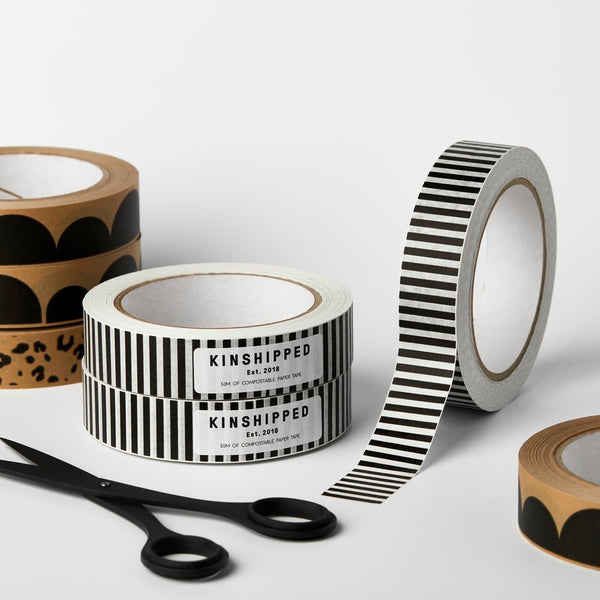 Kinshipped Stripped Paper Tape