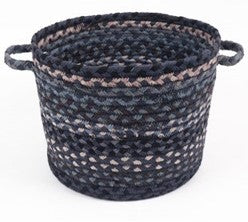 The Braided Rug Company Small Indigo Blue Organic Jute Basket