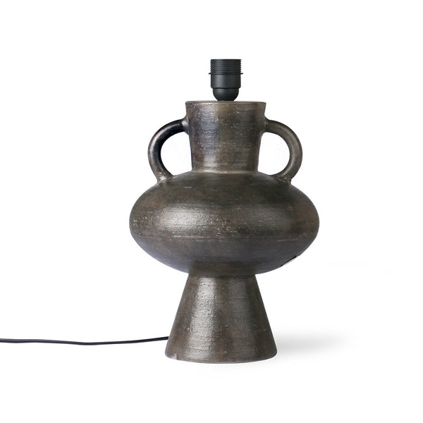 Stoneware Lamp Base Charcoal Large