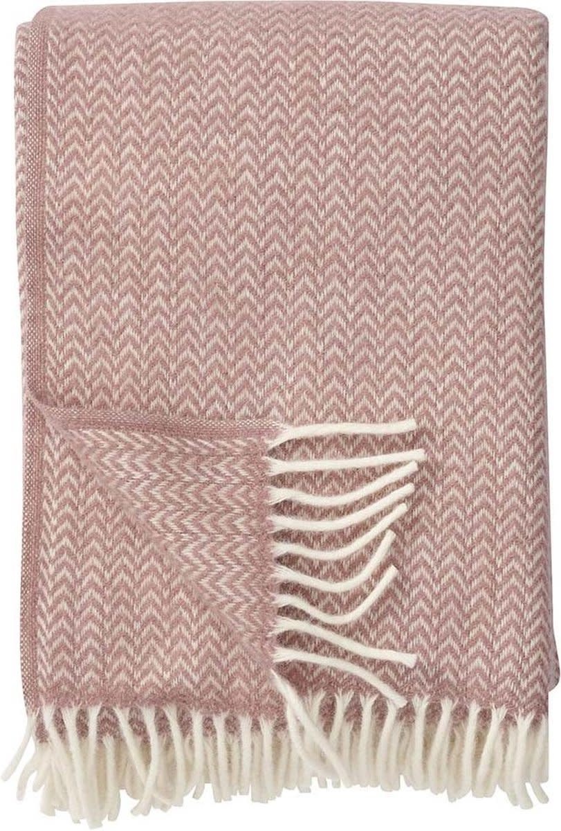 Klippan Plaid Chevron Nude Wol 100% Eco Lamswol 130x200cm