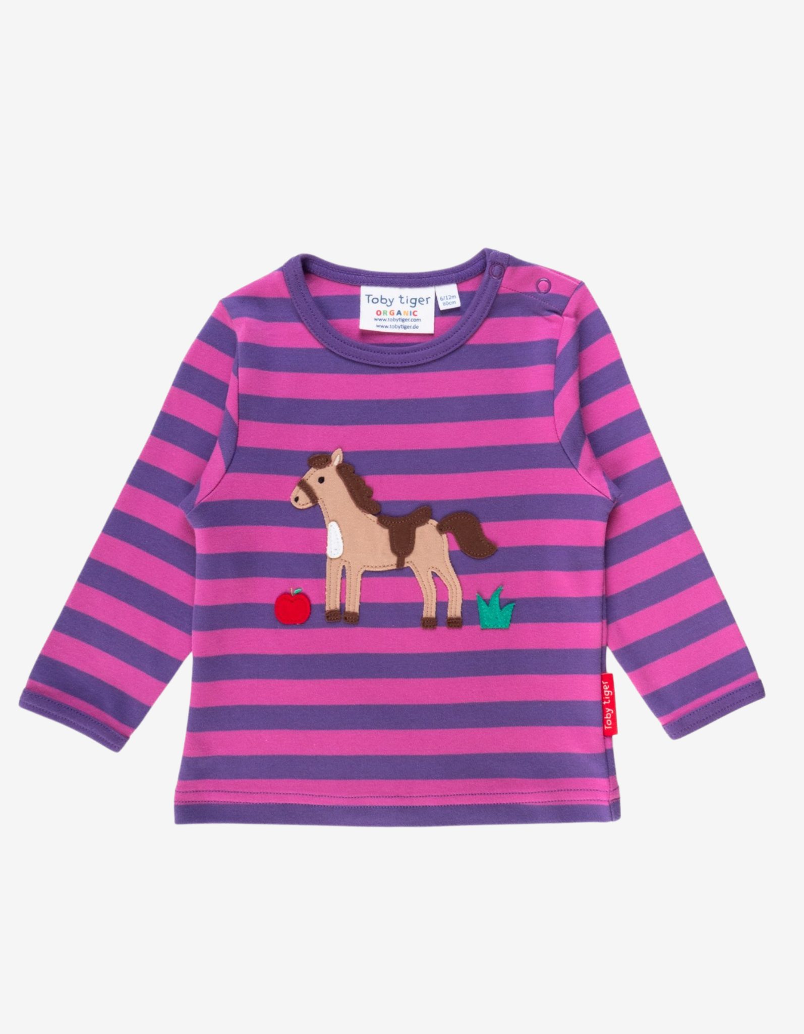 Organic Horse Appliqued Long Sleeved T Shirt