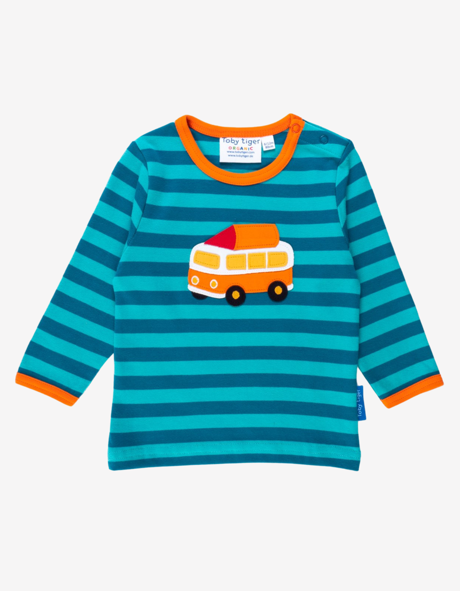 Organic Campervan Appliqued Long Sleeved T Shirt