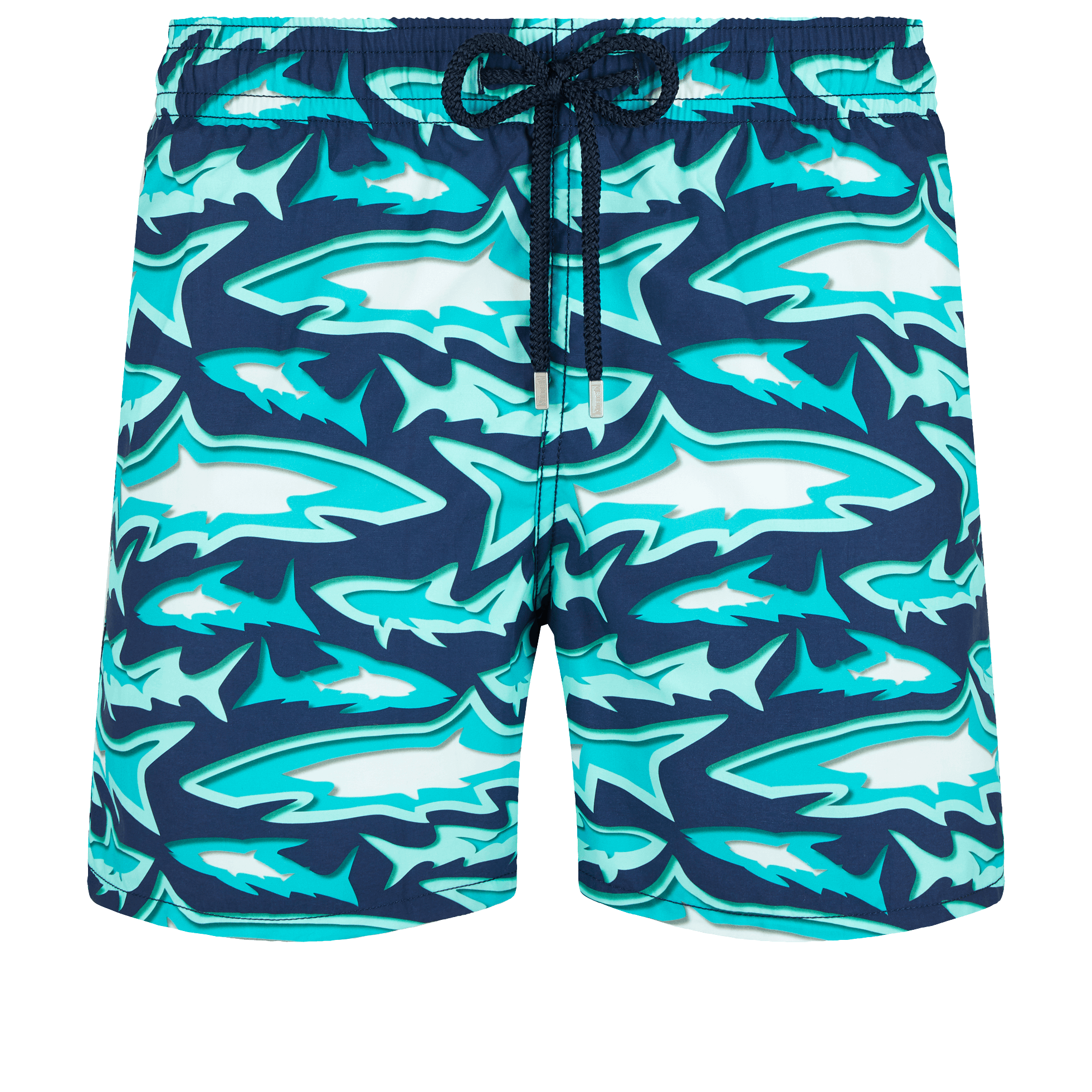 Vilebrequin Moorea Swim Shorts Requins 3d Navy