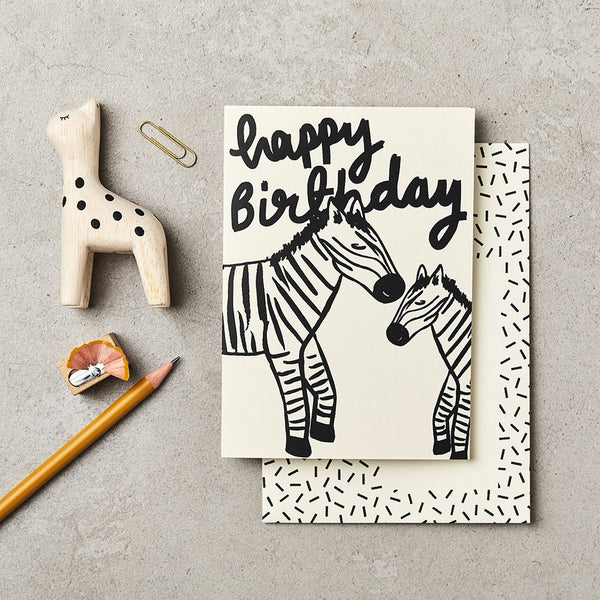 Card - Birthday - Zebra