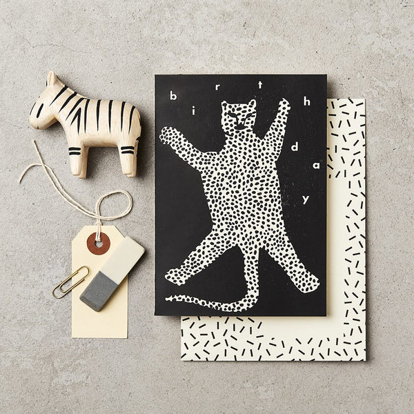 Cards - Birthday - Leopard Rug