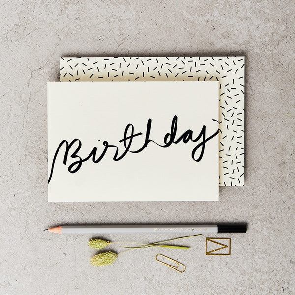 Card - Cursive Birthday