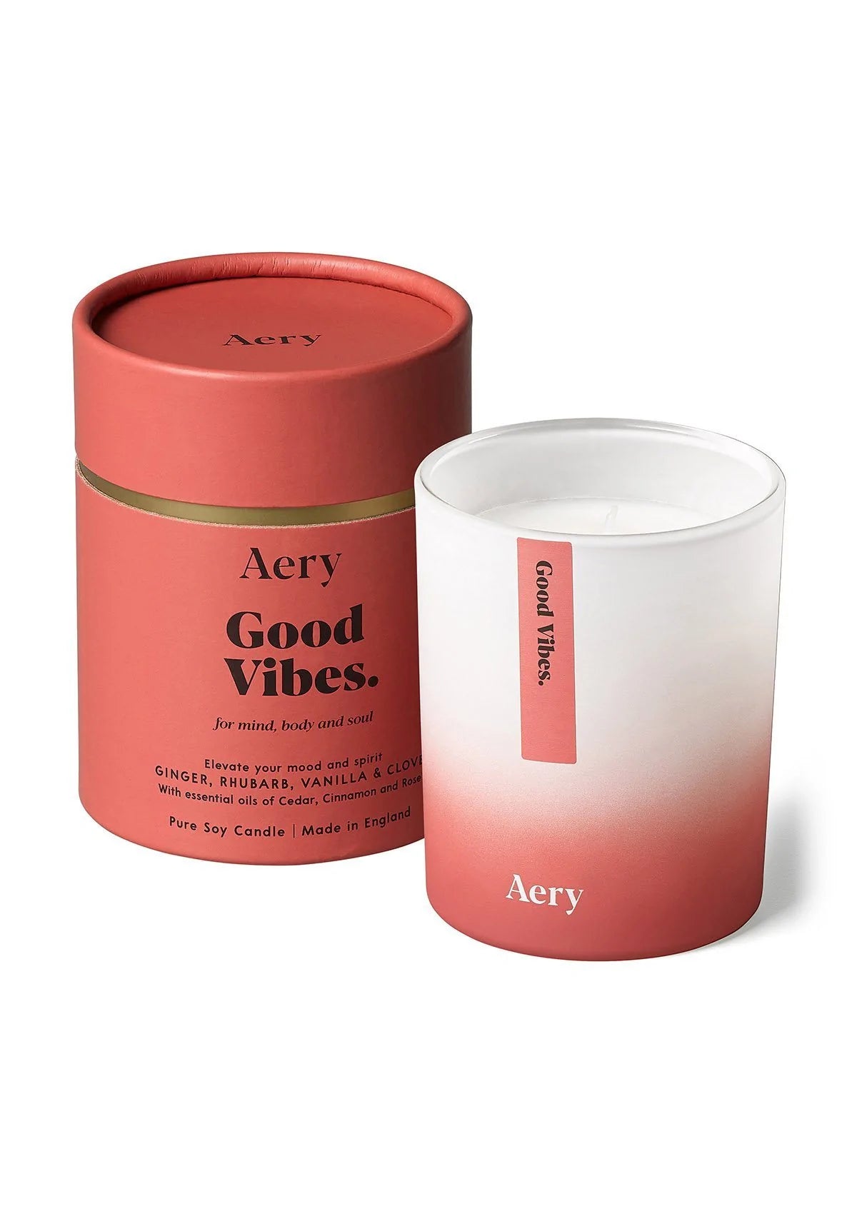 Good Vibes Scented Candle - Ginger Rhubarb And Vanilla