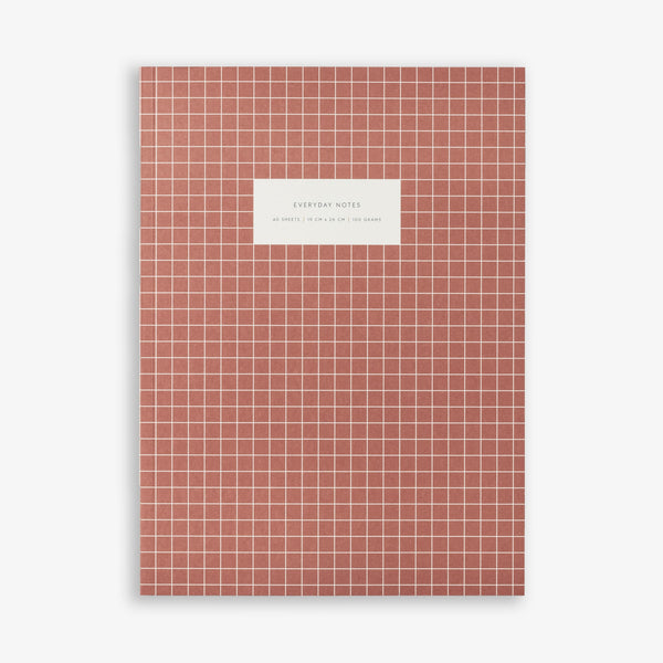 Kartotek Copenhagen Brick Red Checked Notebook