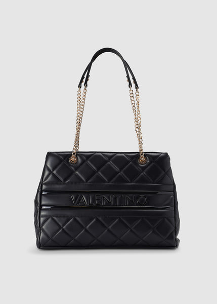 Womens Ada Quilted Large Shoulder Bag In Nero