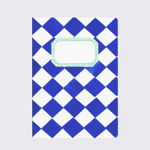 Hadley Paper Goods A5 Blue + White Check Notebook