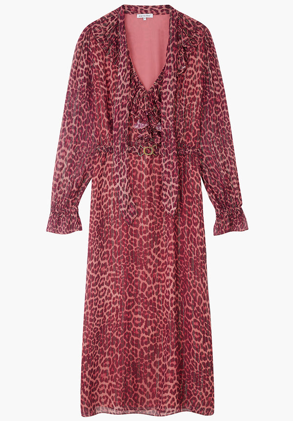 Lily & Lionel 70s Dress Leopard Port 