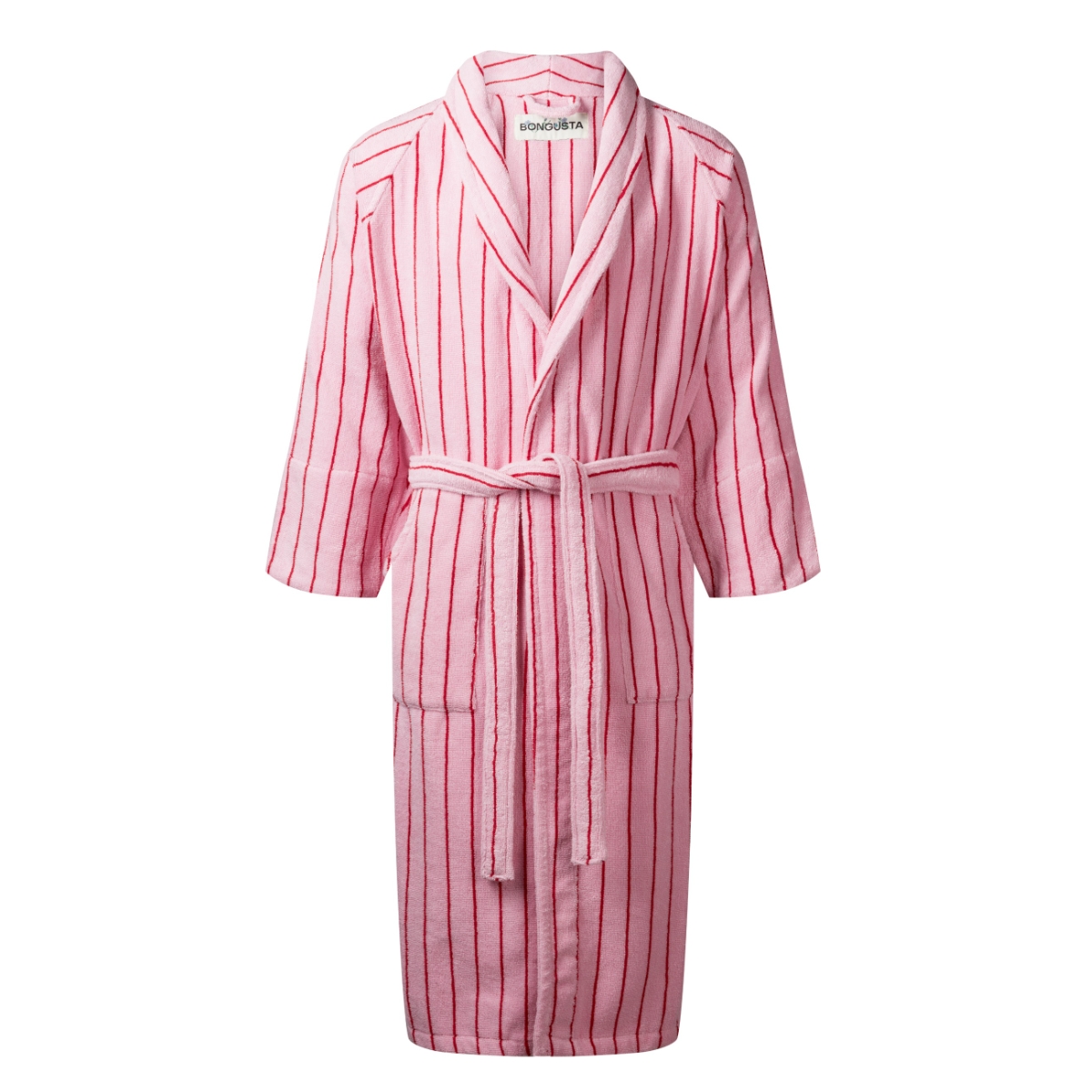 Naram Bathrobe - Pink & Ski Patrol Red