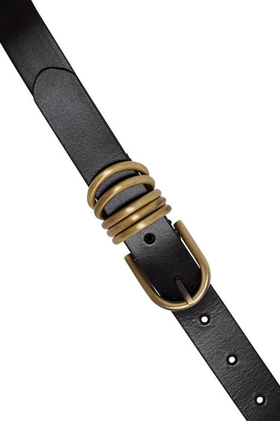 Iasagan Black Leather Belt