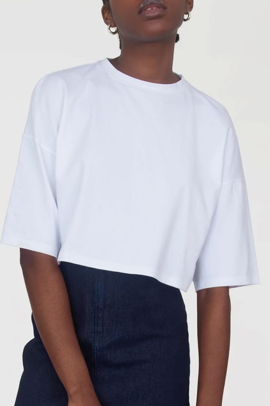 Aligne White Frances Cropped T-shirt