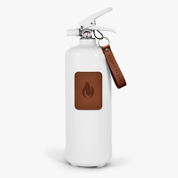 Nordic Flame Fire Extinguishers 2 kg - Dark Brown Leather