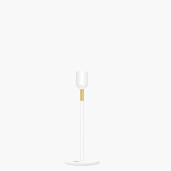 Nordic Flame Candle Holder - White 19 cm