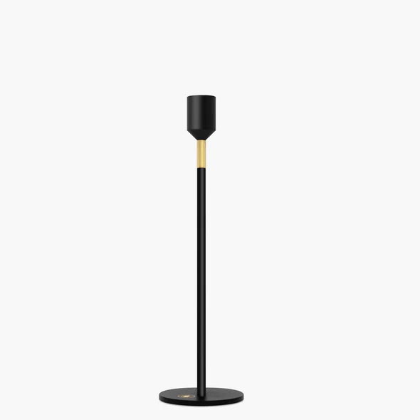 Nordic Flame Candle Holder - Black 27 cm