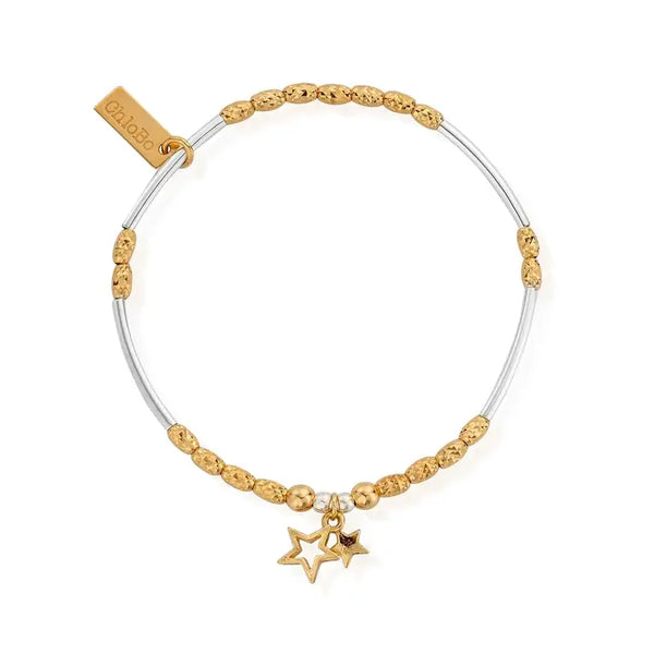 Double Star Bracelet - Gold & Silver