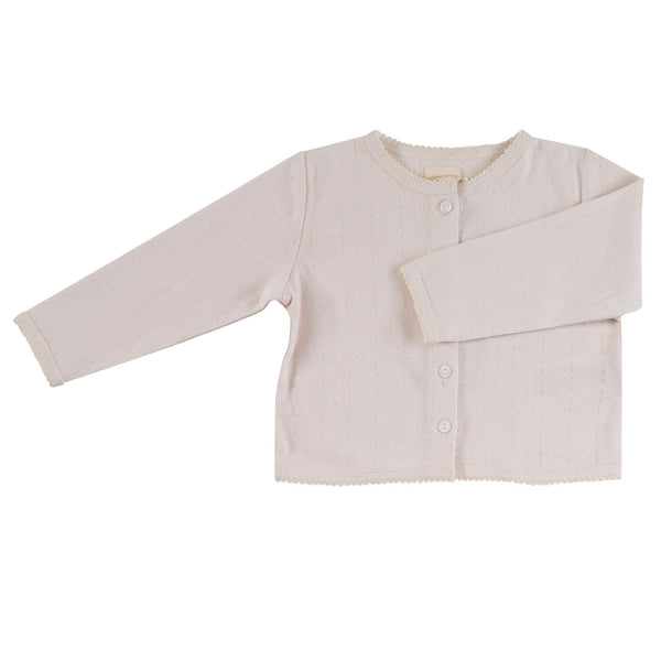 Pointelle Organic Cotton Cardigan