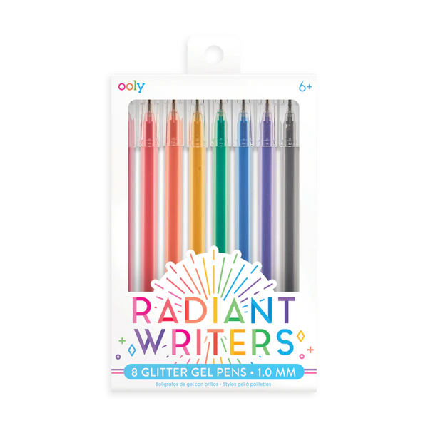 Ooly Radiant Writers Glitter Gel Pens - Set Of 8