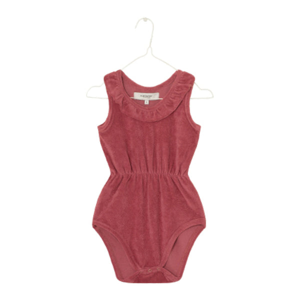 Maroon Terry Cloth One-piece