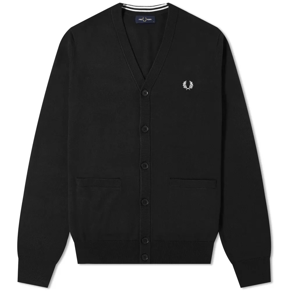 Authentic Merino Cardigan Black