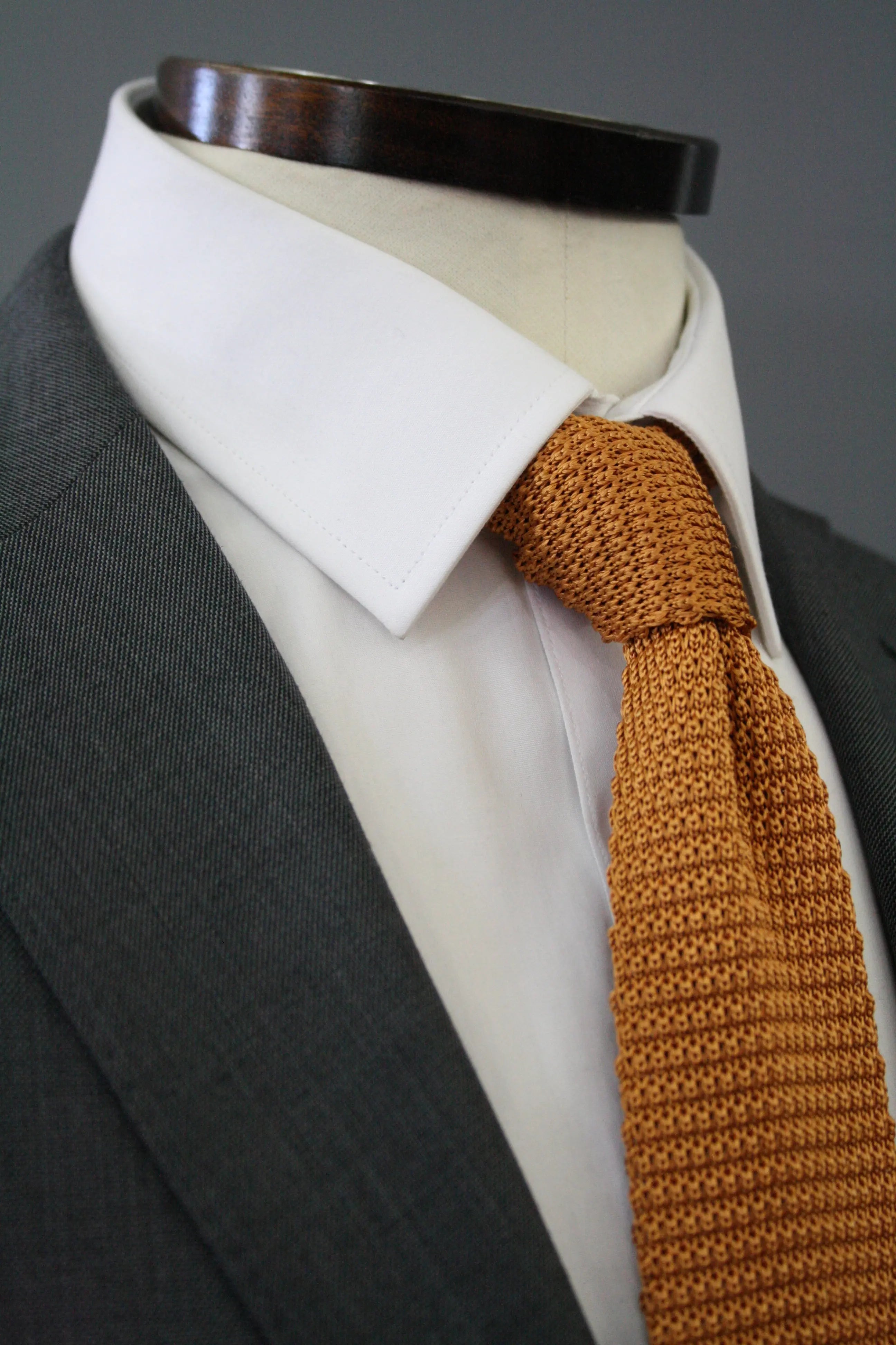 Knightsbridge Neckwear Mustard Knitted Silk Tie