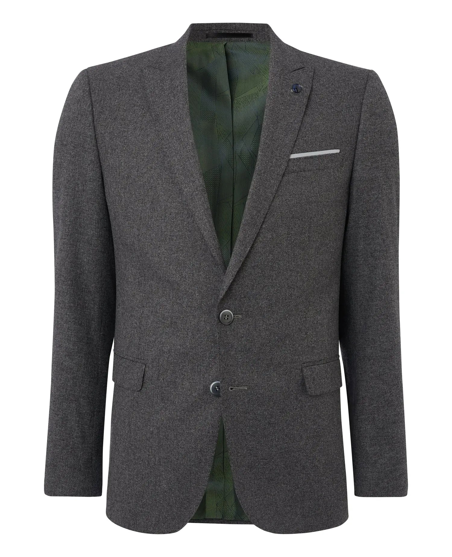 Remus Uomo Mario Charcoal Grey Textured Suit Jacket