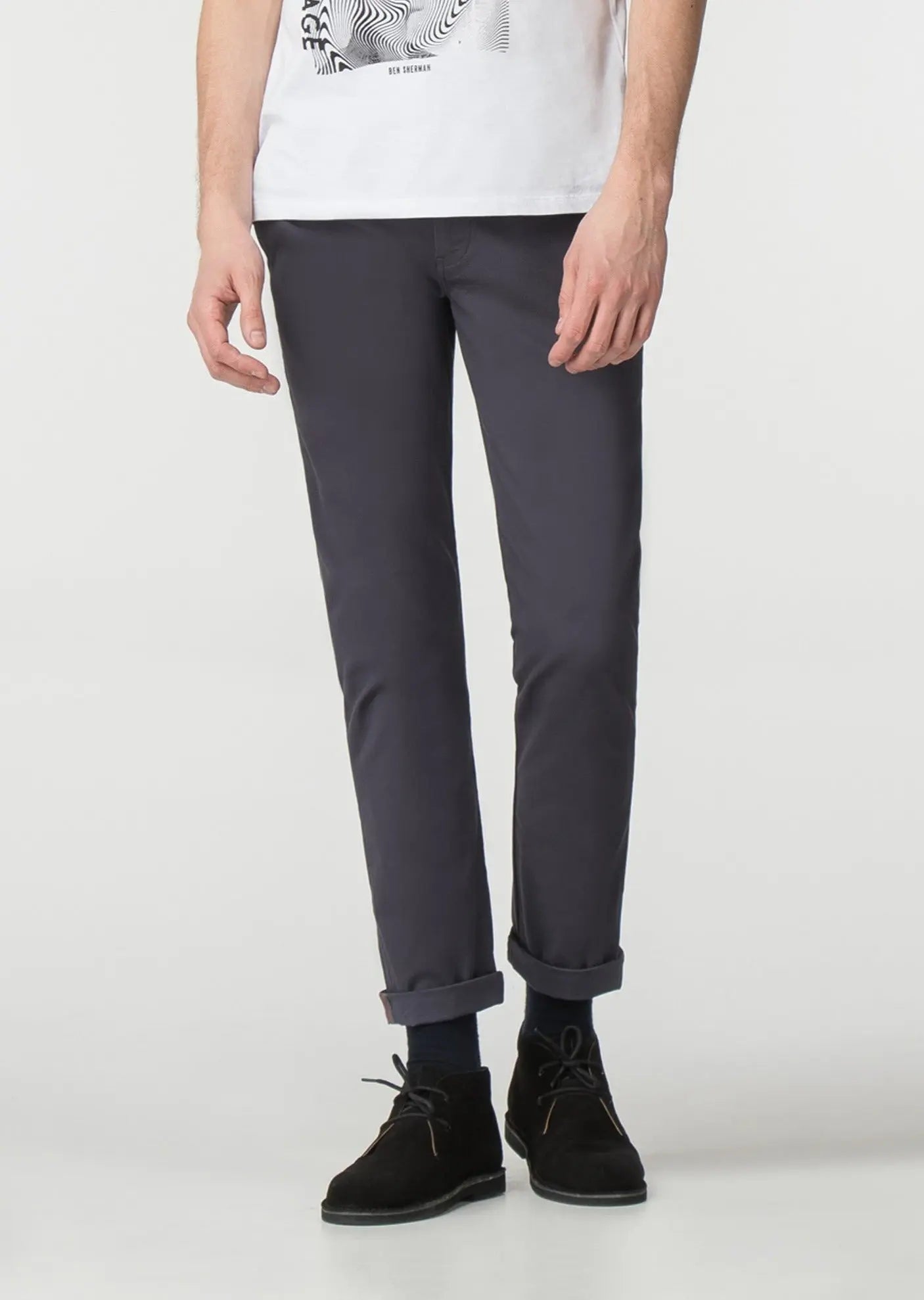 Dark Navy Stretch Skinny Chino Trousers