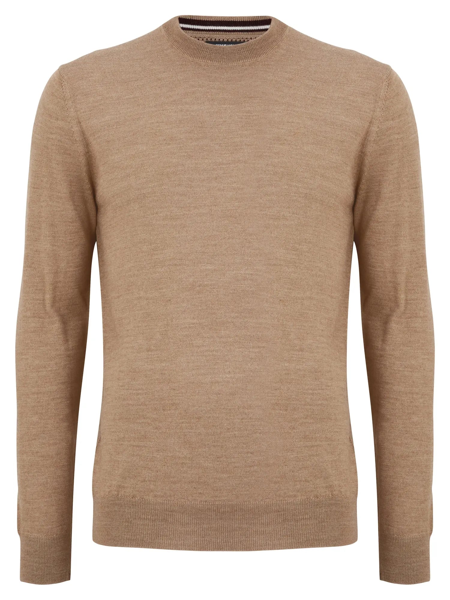 Crew Neck Jumper - Caramel Beige