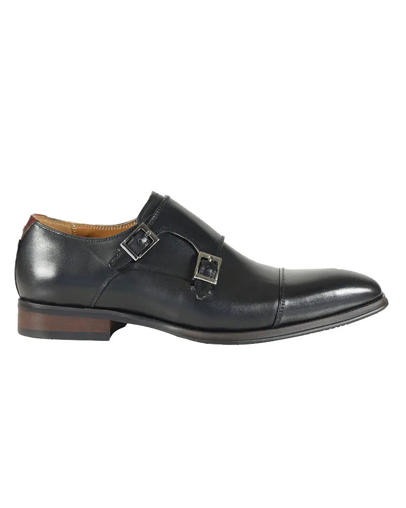 Azor Lombardy Monk Shoes - Black
