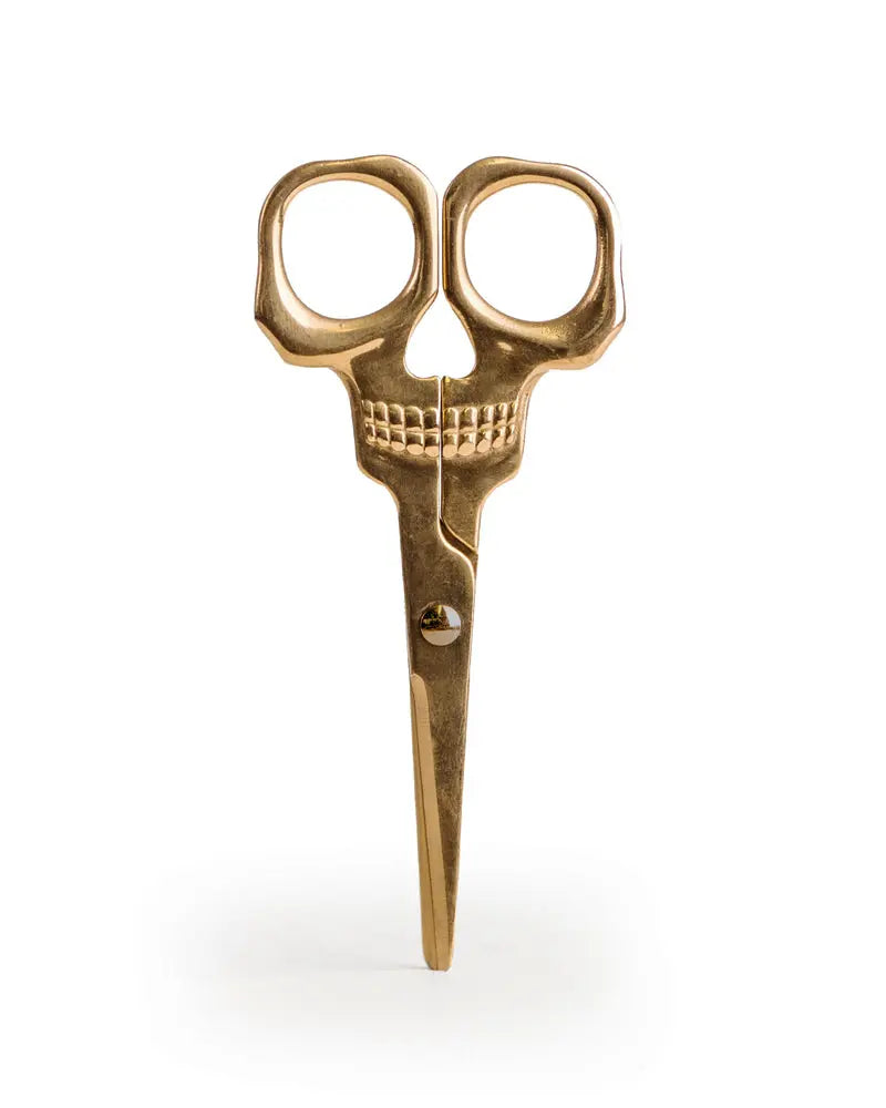 Suck UK Heavy Duty Skull Scissors - Gold
