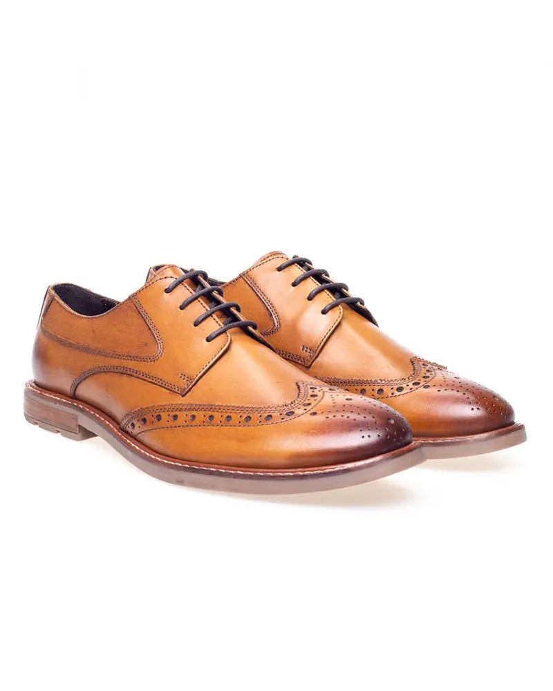 Leo Derby Brogues - Tan