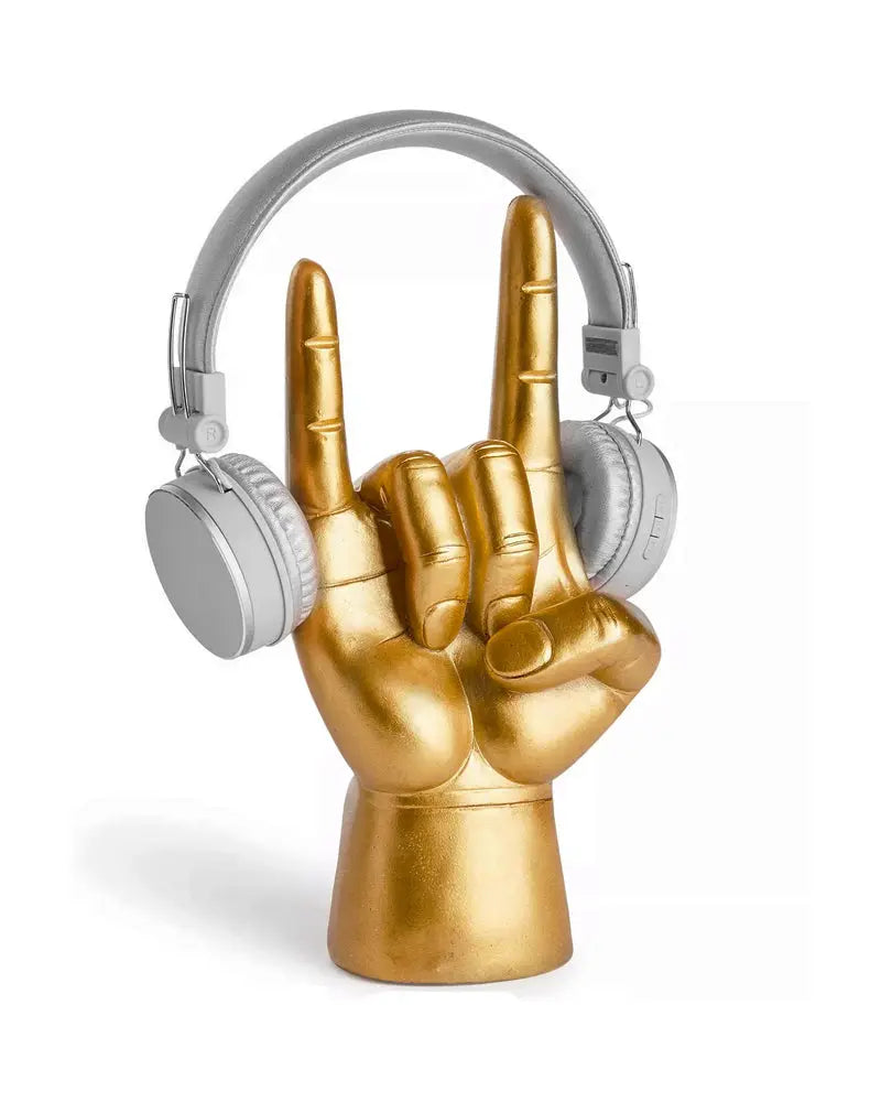 Iron and Glory Rock On Headphone & Accessory Stand - Gold