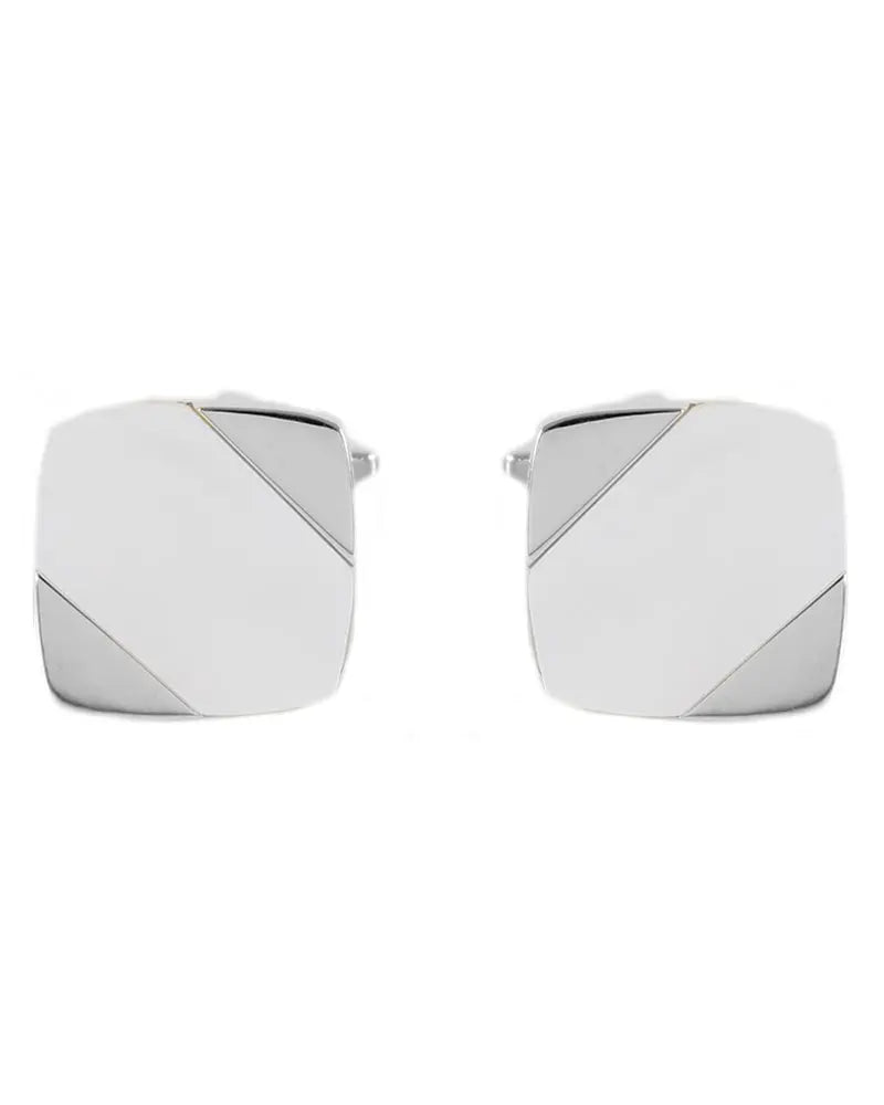 Dalaco Mother Of Pearl Square Cufflinks - Silver