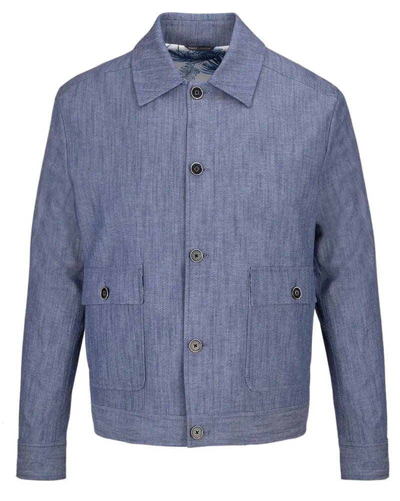 Patch Pocket Jacket - Denim Blue