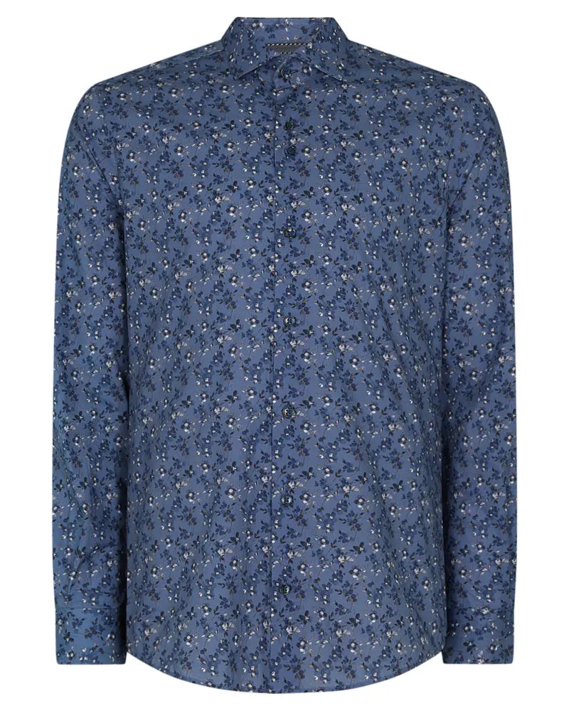 Seville Floral Long Sleeve Shirt - Blue