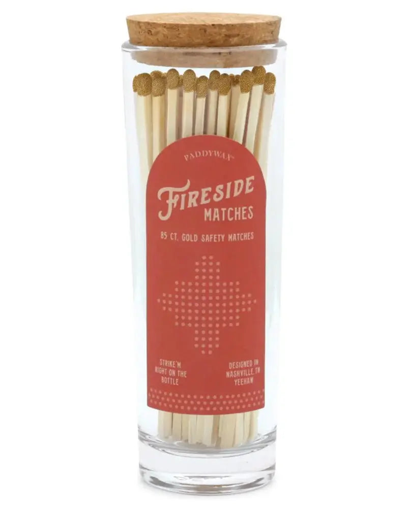 Paddywax Fireside Tall Safety Matches - Gold