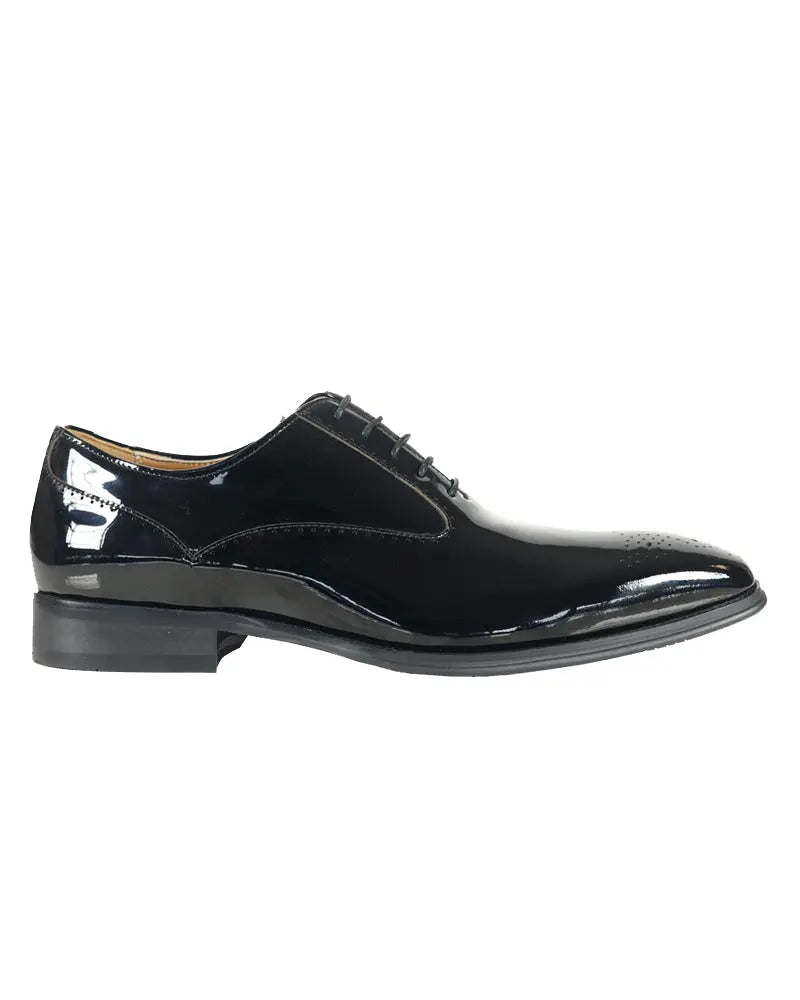 Azor Ricardo Semi Brogue Derby Shoes - Black