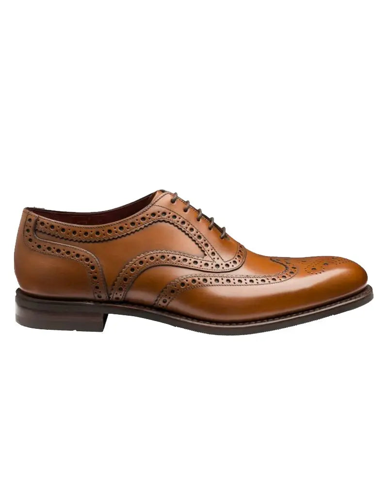 Loake Kerridge Oxford Brogue Shoes - Cedar Brown