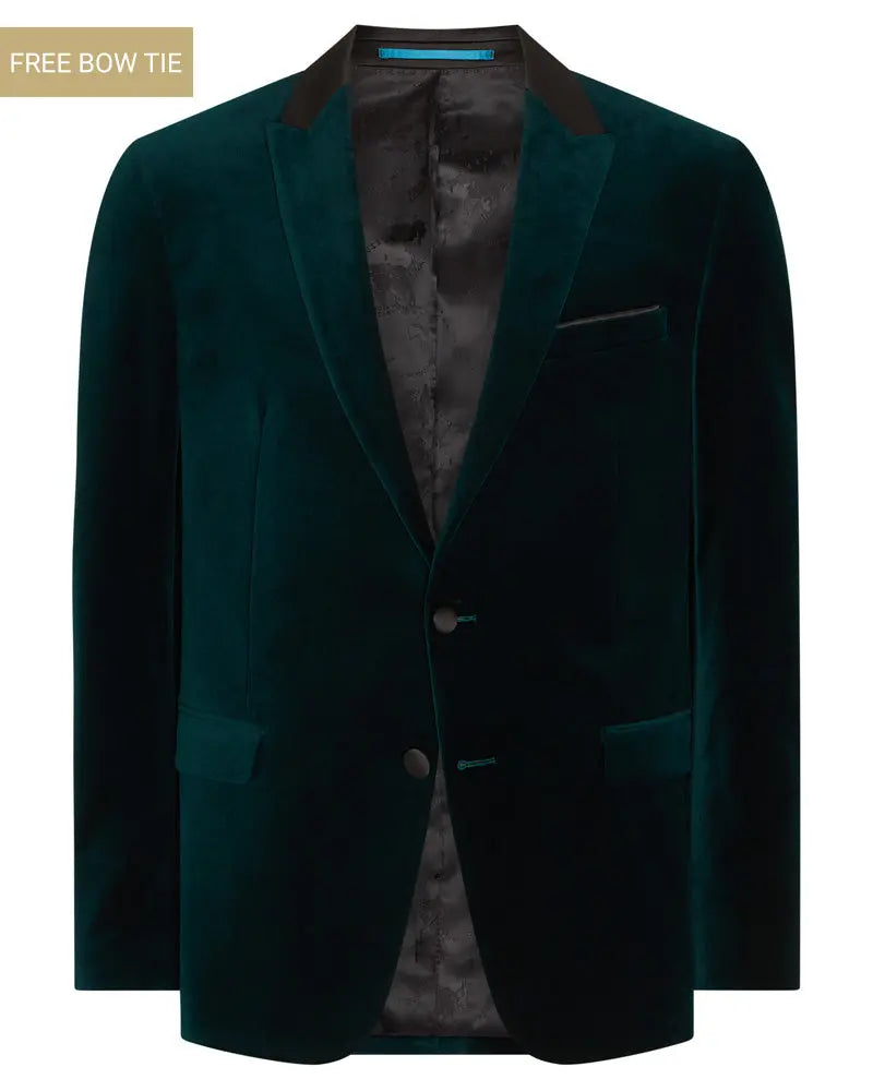 Monti Velvet Suit Jacket - Green